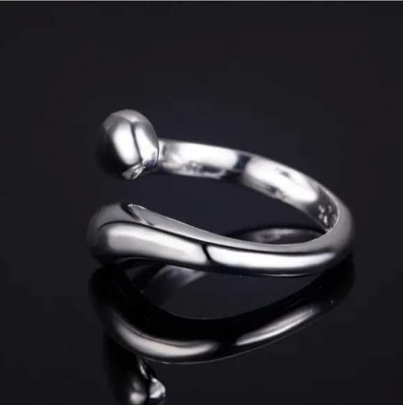 925 Sterling Silver Waterdrop Jewelry Set Bracelet Necklace Earrings Ring - Picture 10 of 16